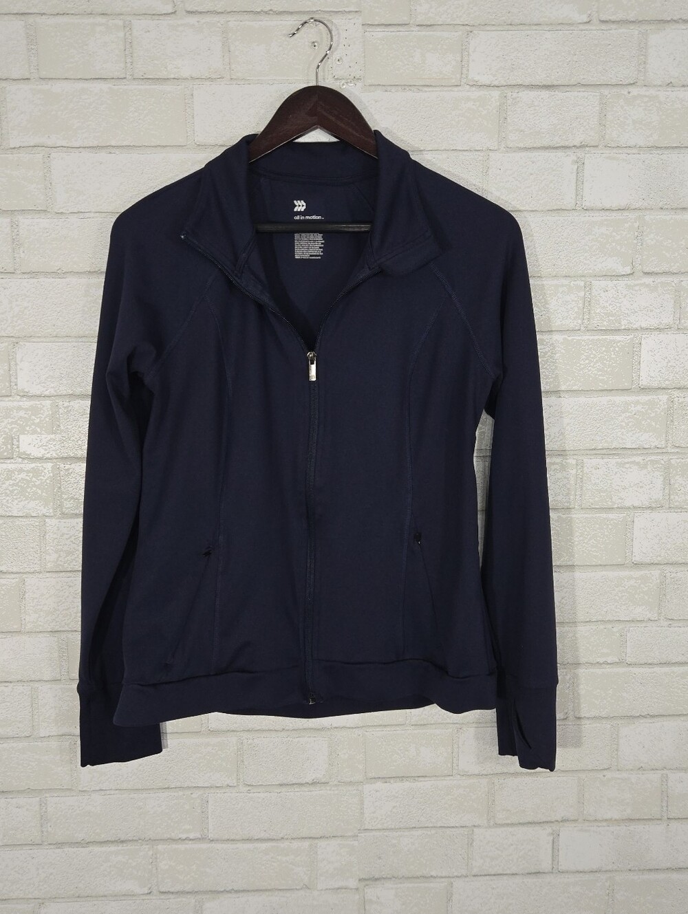 all in motion full zip athletic sweatshirt/jacket